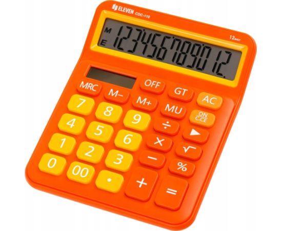 Kalkulator Eleven ELEVEN Kalkulator biurowy w kolorze pomarańczowym, jasno-pomarańczowe przyciski numeryczne, CDC110OR Jaunumi - Birojam