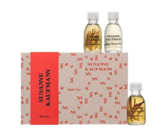 Bath Trio Set Susanne Kaufmann: Body Care Bath, For The Senses, Nourishing, Bath Oil, 30 ml + Body Care Bath, Mountain Pine, Relaxing, Bath Oil, 30 ml + Body Care Bath, Mallow Blossom, Nourishing, Bubble Bath, 30 ml Dāvanu komplekti