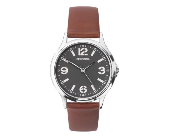 Sekonda, Sekonda, Quartz Leather Strap Watch, 1682.82, For Men Rokas pulksteņi 