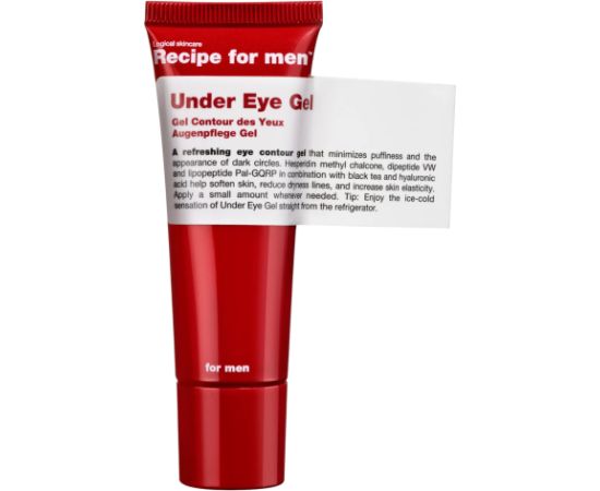 Recipe For Men, Under Eye Gel, 100% vegan, Minimizes puffiness, Morning and evening, Eye Gel, 25 ml Sejas kopšana