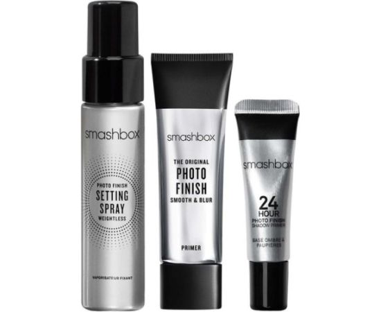 Set Smashbox: Photo Finish, Matte Finish, Liquid Primer, 12 ml + Photo Finish, Setting Spray, 30 ml + Photo Finish, Eyeshadow Primer, 7 ml Dekoratīvā kosmētika