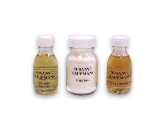 Susanne's Home Spa Collection Set Susanne Kaufmann: Face Cleansers, Paraben-Free, Purifying, Cleansing Gel, For Face, 30 ml + Body Lotions & Creams, Sulfates-Free, Nourishing, Body Butter, Day, 15 ml + Face Masks & Exfoliators, Enzyme, Exfoliating Cleanse Dāvanu komplekti