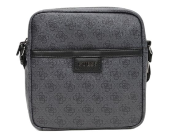 Guess, Vezzola, Document Holder, Textile Crossbody Bag, Black, For Women Somas portatīvajiem datoriem