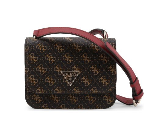 Guess, Noelle, 4G Logo, Textile Crossbody Bag, Brown, hwql78 79780, 18.5 x 14.5 x 7 cm, For Women Somas portatīvajiem datoriem