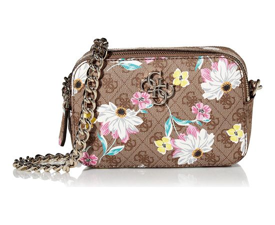 Guess, Noelle, Double Zip Compartments, Textile Crossbody Bag, Floral, 20.32 x 7.62 x 13.97 cm, For Women Сумки, обложки для ноутбуков