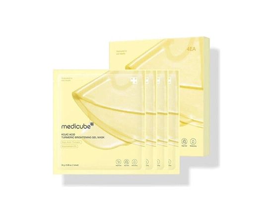 Medicube Kojic Acid Turmeric Brightening Gel Mask - Sada gelových pleťových masek proti pigmentovým skvrnám 28.0g Ķermeņa kosmētika