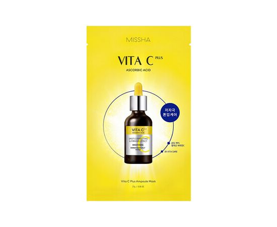 Missha C Vita C Plus Ampoule Mask - Rozjasňující pleťová maska s vitamínem 27.0g Smaržas - NESAKĀRTOTS