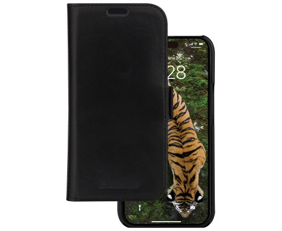Apple iPhone 15 Lynge 2-in-1 Wallet Case by Dbramante1928 Black Oriģinālie maciņi