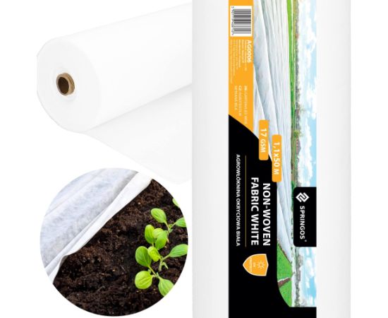 Зимний агротекстиль Springos AG0006 17г/м2 50х1,1м белый Теплицы
