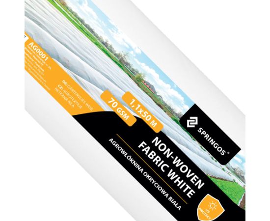 Зимний агротекстиль Springos AG0001 70г/м2 50х1,1м белый Теплицы
