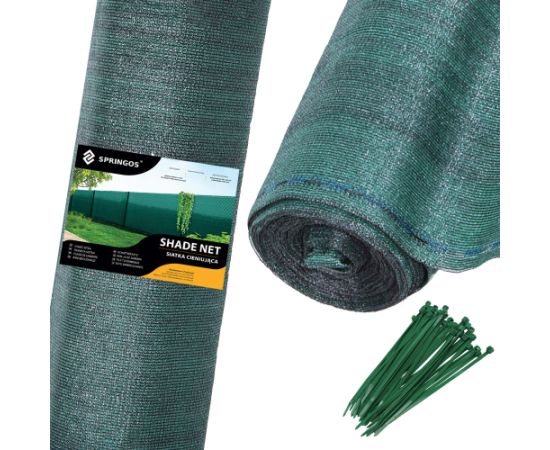 Затеняющая сетка Springos SN0018 140г/м2 1,5х25м зеленая Теплицы
