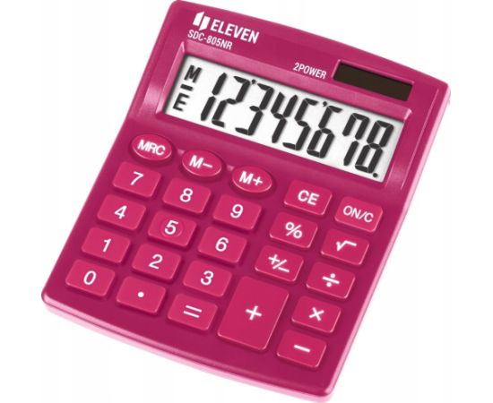 Kalkulator Eleven Eleven Kalkulator SDC805NRPKEE 8-cyfrowy wyświetlacz różowy Jaunumi - Birojam