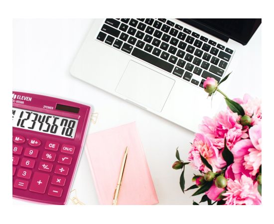 Kalkulator Eleven Eleven Kalkulator SDC805NRPKEE 8-cyfrowy wyświetlacz różowy Jaunumi - Birojam