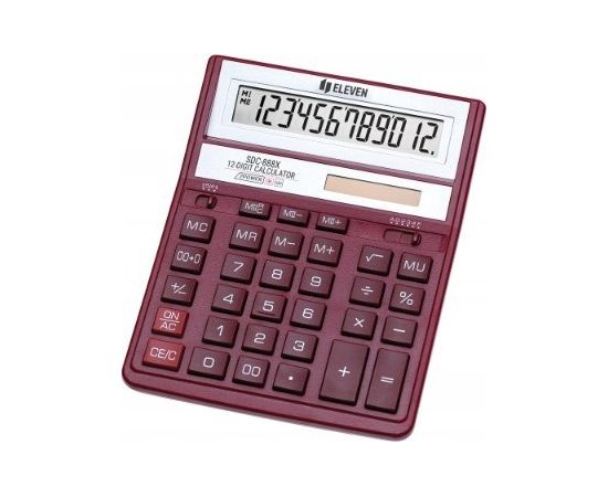 Kalkulator Eleven 12-cyfrowy wyświetlacz czerwony (SDC888XRDE) Jaunumi - Birojam