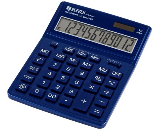 Kalkulator Eleven Eleven Kalkulator SDC-444XRNVE granatowy 12-cyfrowy wyświetlacz Jaunumi - Birojam