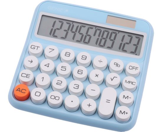 Kalkulator Genie Kalkulator 612B niebieski Jaunumi - Birojam