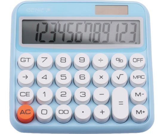 Kalkulator Genie Kalkulator 612B niebieski Jaunumi - Birojam