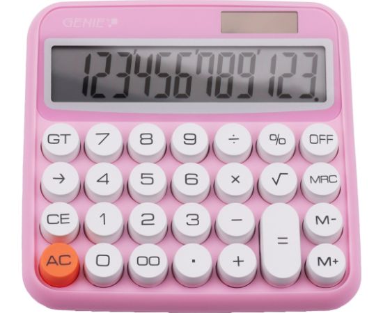 Kalkulator Genie Kalkulator 612P różowy Jaunumi - Birojam