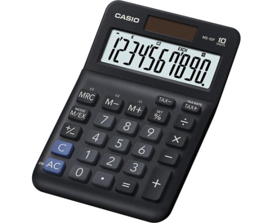 Kalkulator Casio Casio Kalkulator MS 10 F, czarna, stołowy, funkcja konwersji walut, %, VAT Новости - Для офиса