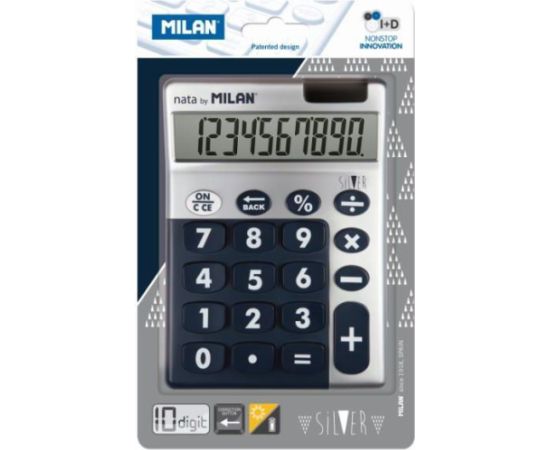 Kalkulator Milan Kalkulator 10-pozycyjny Silver czarny (159906SLBBL) Jaunumi - Birojam