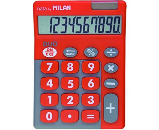 Kalkulator Milan Kalkulator 10 pozycyjny Touch Duo pomaraĹ„czowy Jaunumi - Birojam