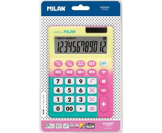 Kalkulator Milan Kalkulator 12 poz. Sunset żółto-różowy MILAN Jaunumi - Birojam