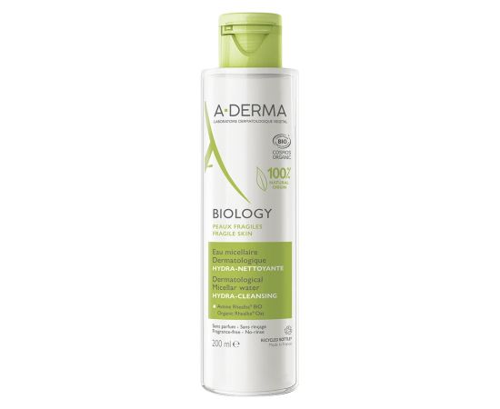 A-Derma, Biology, Hydrating, Micellar Water, All Skin Types, 200 ml Sejas kopšana