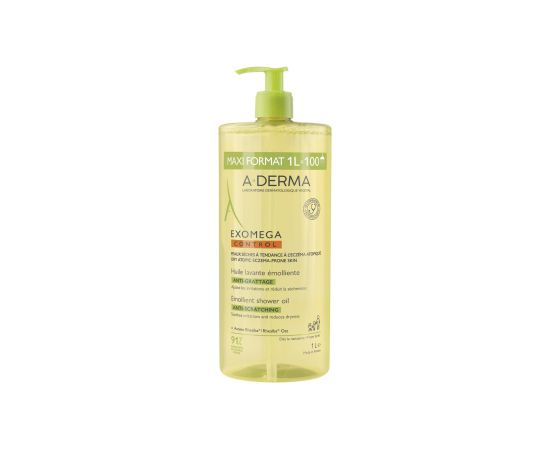 A-Derma, Exomega Control, Fragrance, Emollient, Shower Oil, Body, For Dry Skin, 1000 ml Dušas želejas ķermenim