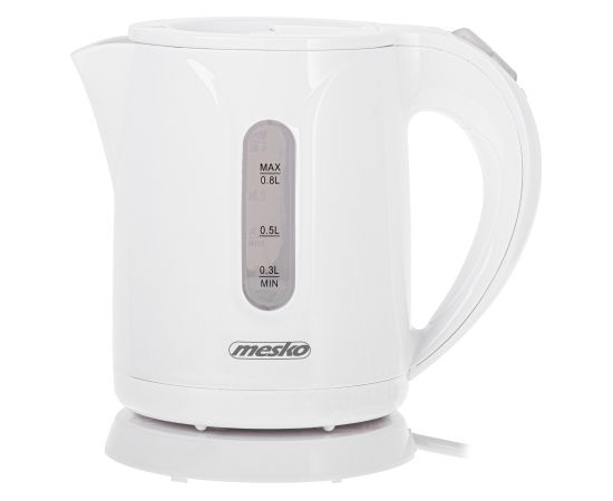 Mesko Kettle MS 1376 Electric 850 W 0.8 L Plastic 360° rotational base White Чайники (электрические)