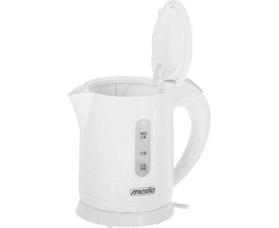 Mesko Kettle MS 1376 Electric 850 W 0.8 L Plastic 360° rotational base White Чайники (электрические)