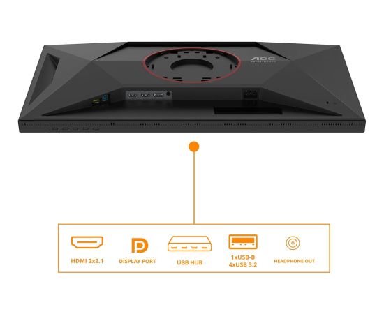 AOC U27G4XM 27 " Fast IPS UHD 16:9 160 Hz 1 ms 3840 x 2160 pixels 1200 cd/m² HDMI ports quantity 1 Black Monitori