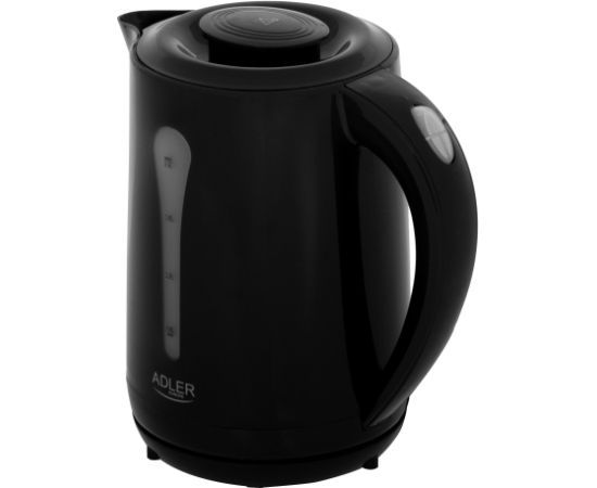 Adler Kettle AD 1244 Electric 1850 W 2.5 L Plastic 360° rotational base Black Tējkannas (elektriskās)