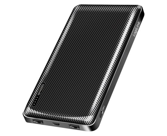 Logilink Power bank, Li-Po, 2x USB-A, USB-C PA0316 10000 mAh Black Power-банки