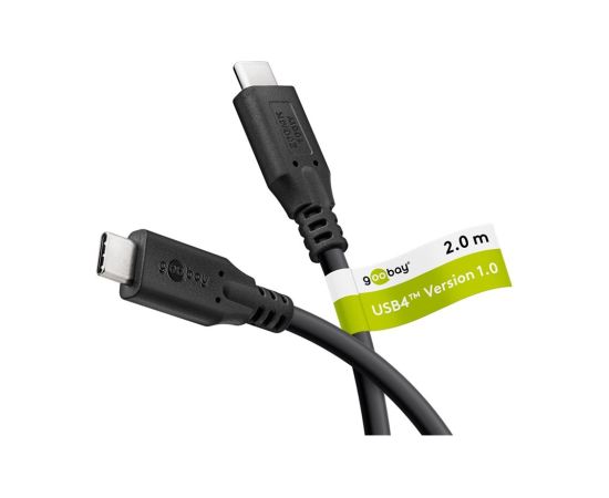 Goobay USB-C Cable, USB4, 100 W, 20 Gbit/s, Power Delivery, 2 m 74197 Data USB kabeļi
