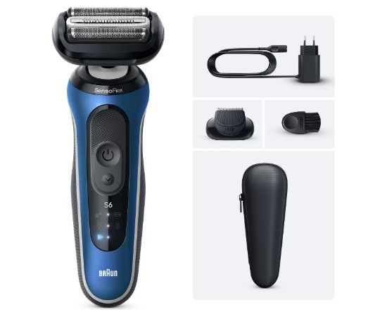 Braun 62-B1200s Golarka foliowa Przycinarka Czarny, Niebieski Красота и здоровье 