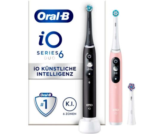 Oral-B iO Series 6 Duo Elektriskās zobu birstes 2 gab Elektriskās zobu birstes