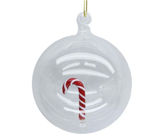 Christmas ornament JOY CANDY GLASS D8cm, glass Новинки Для дома и сада 