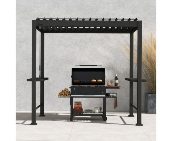 Gazebo MIRADOR BBQ 2,55x1,5m, dark grey Тенты и аксессуары