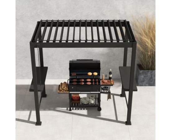 Gazebo MIRADOR BBQ 2,55x1,5m, dark grey Тенты и аксессуары