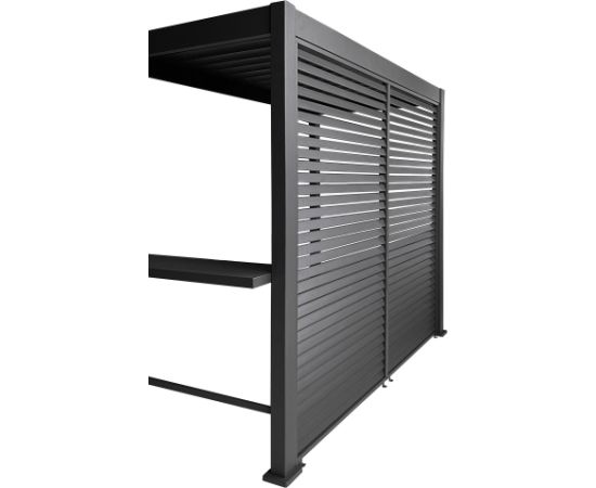 Aizmugurējā siena grila nojumei MIRADOR BBQ, tumši pelēka Nojumes un aksesuāri