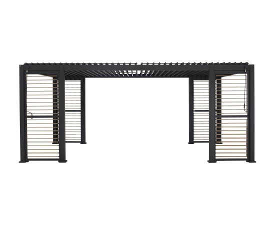 Gazebo MIRADOR-111 with louvred walls 3x6m, dark grey Тенты и аксессуары