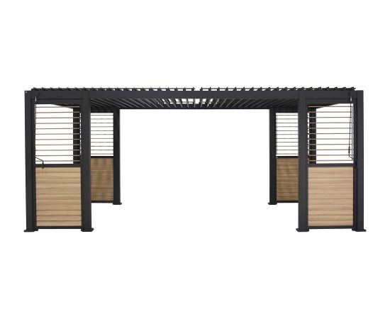 Gazebo MIRADOR-111 with louvred walls 3x6m, dark grey Тенты и аксессуары