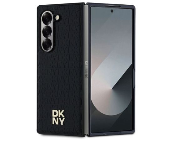 DKNY -  DKNY PU Leather Repeat Pattern Stack Logo MagSafe Case for Samsung Galaxy Z Fold 6 Black Чехлы - альтернативные