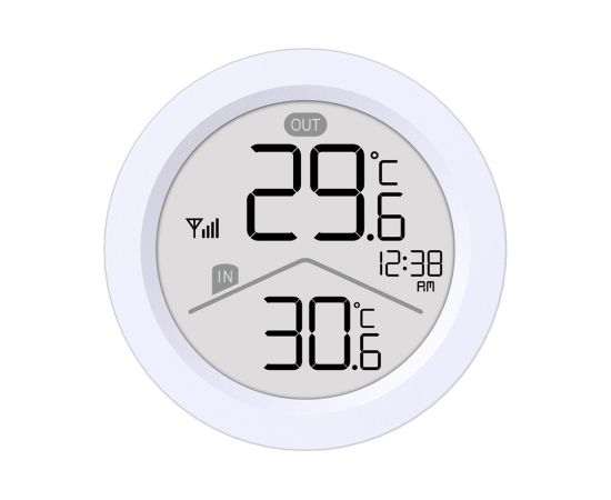 GreenBlue wireless weather station, IN/OUT temperature, clock, °C/°F selectable, range up to 60 m, GB162 Meteoroloģiskās stacijas