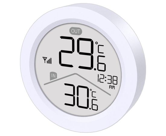GreenBlue wireless weather station, IN/OUT temperature, clock, °C/°F selectable, range up to 60 m, GB162 Meteoroloģiskās stacijas