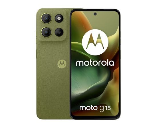 Motorola moto g15 17.1 cm (6.72") Dual SIM Android 15 4G USB Type-C 8 GB 256 GB 5200 mAh Green Mobilie telefoni