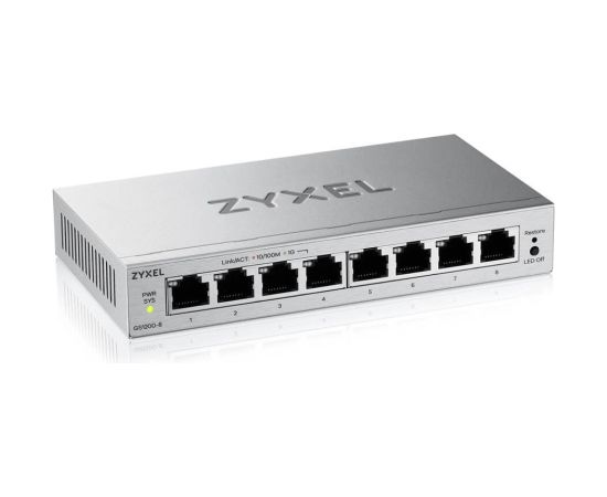 Zyxel GS1200-8V3 Managed L2 Gigabit Ethernet (10/100/1000) Desktop Grey Switch