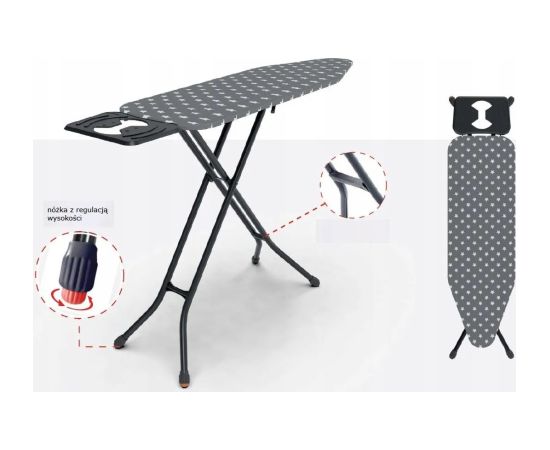 IRONING BOARD 120x38cm PROMIS PKD50 STAR solid with adjustable stability Гладильная доска