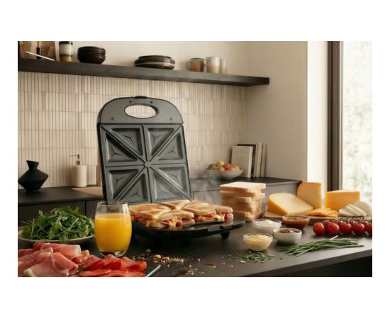 Promis STP 25 XXL sandwich maker, 4 toasts, 1400 W, black Тостеры