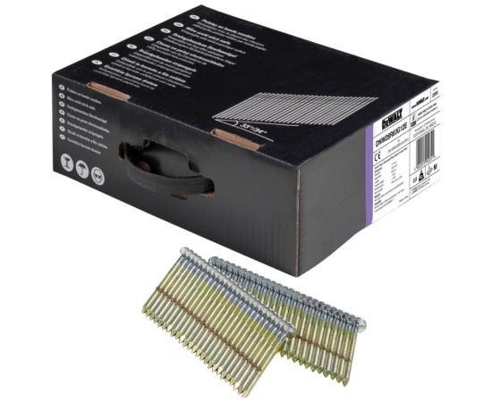 Naglas DeWalt DNW28R63G12E; 63x2,8 mm; 33°; 2200 gab. Naglas